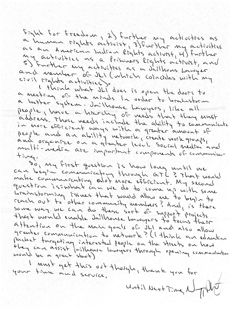 Letter page