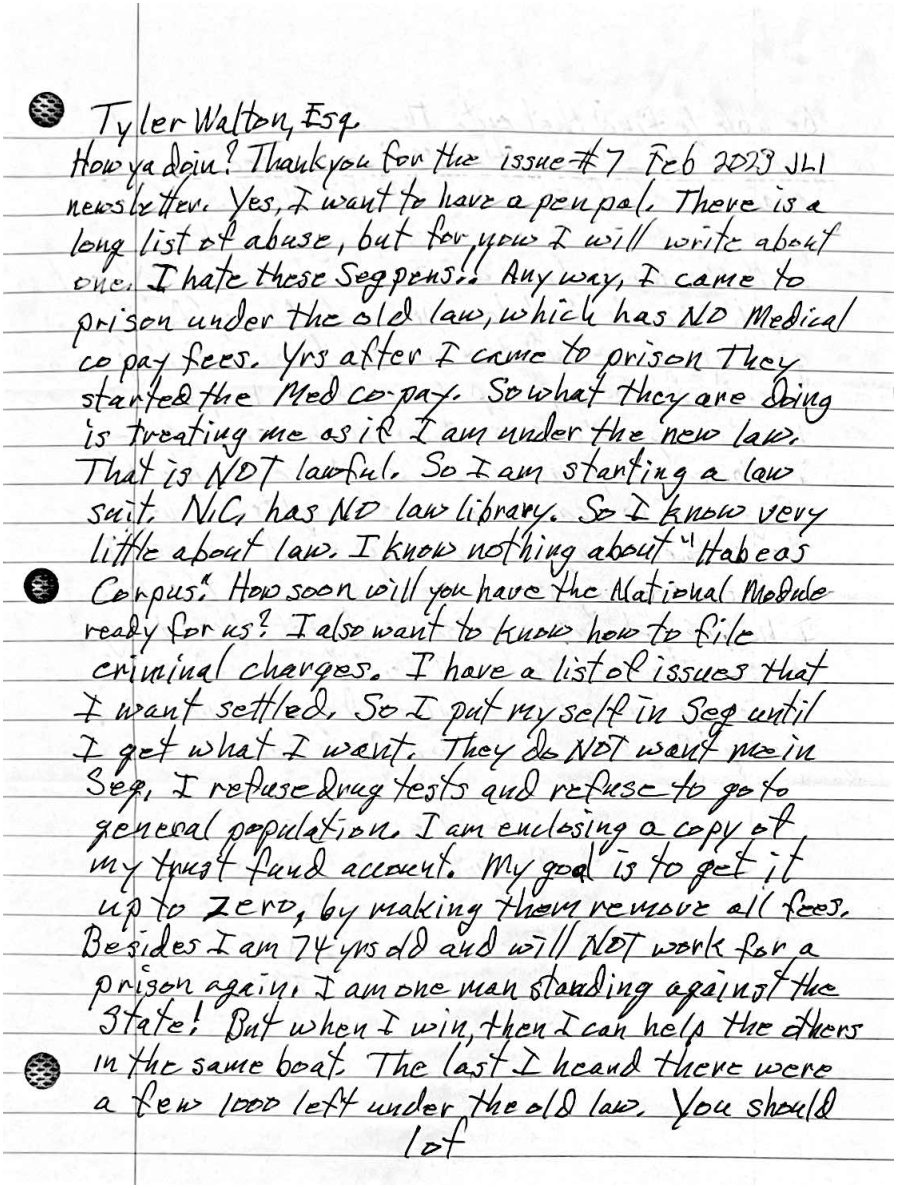 Letter page