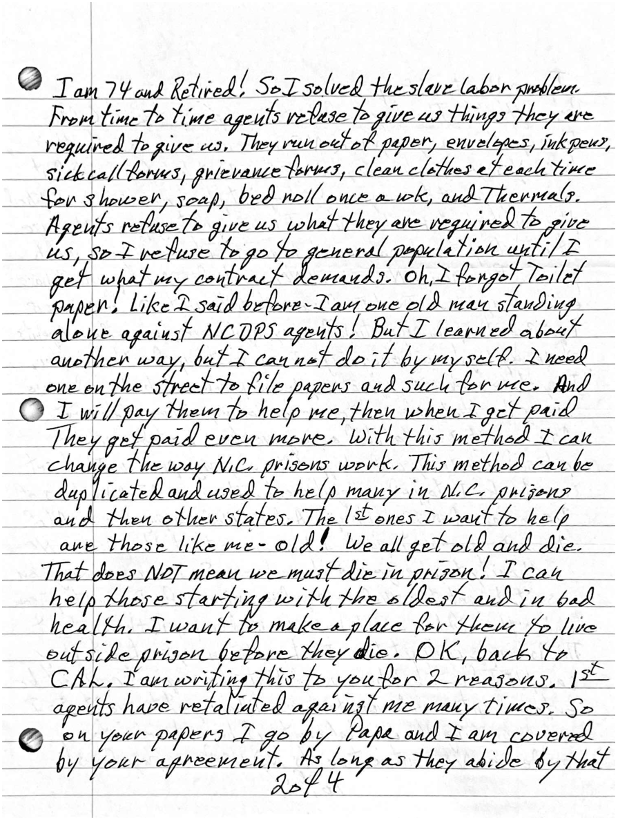 Letter page