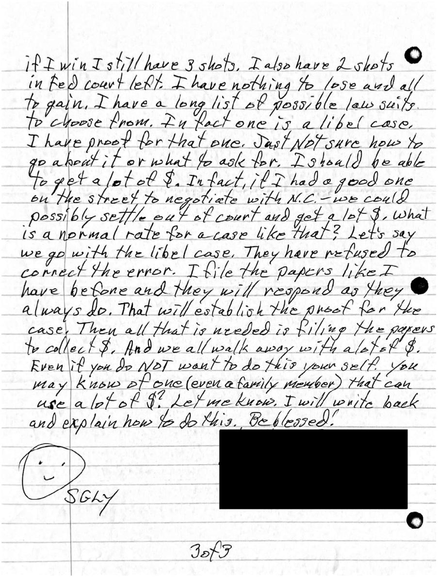 Letter page