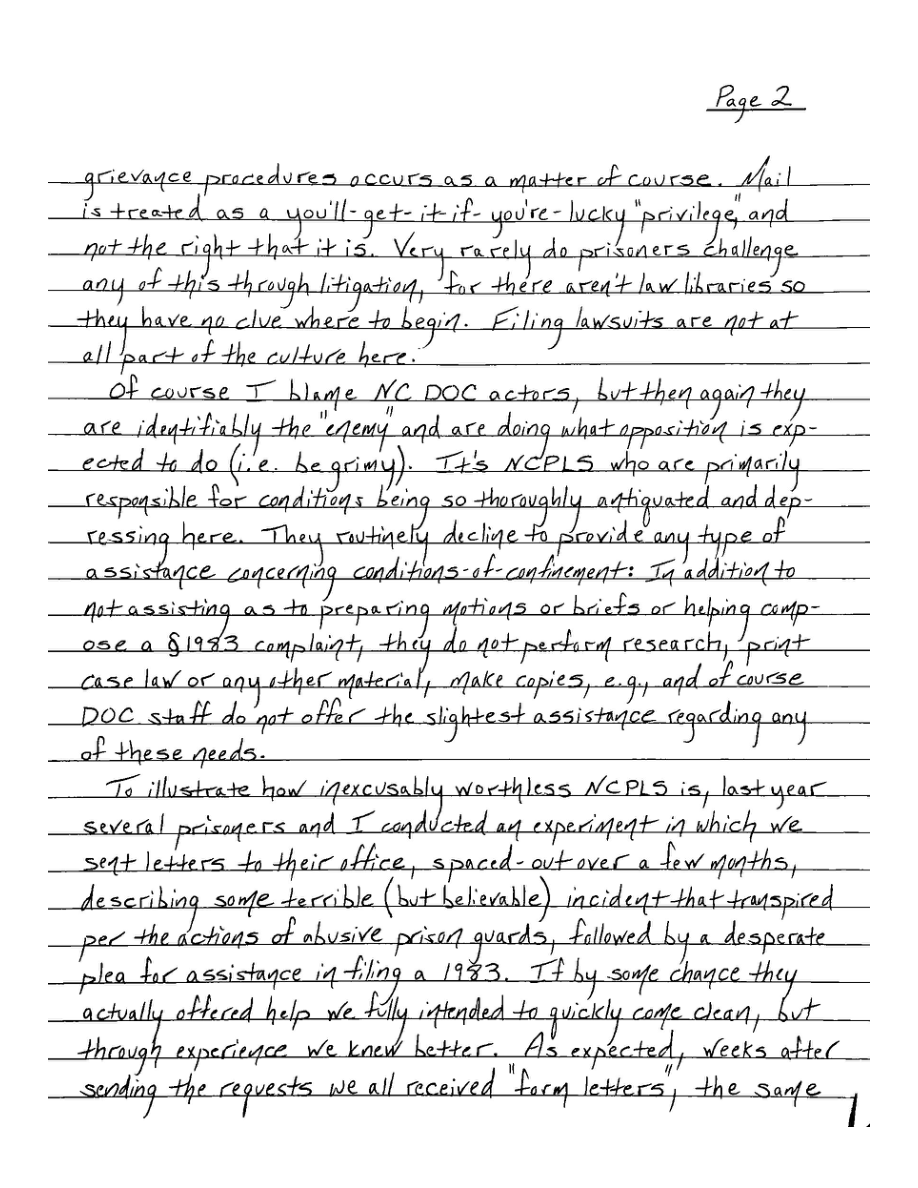 Letter page