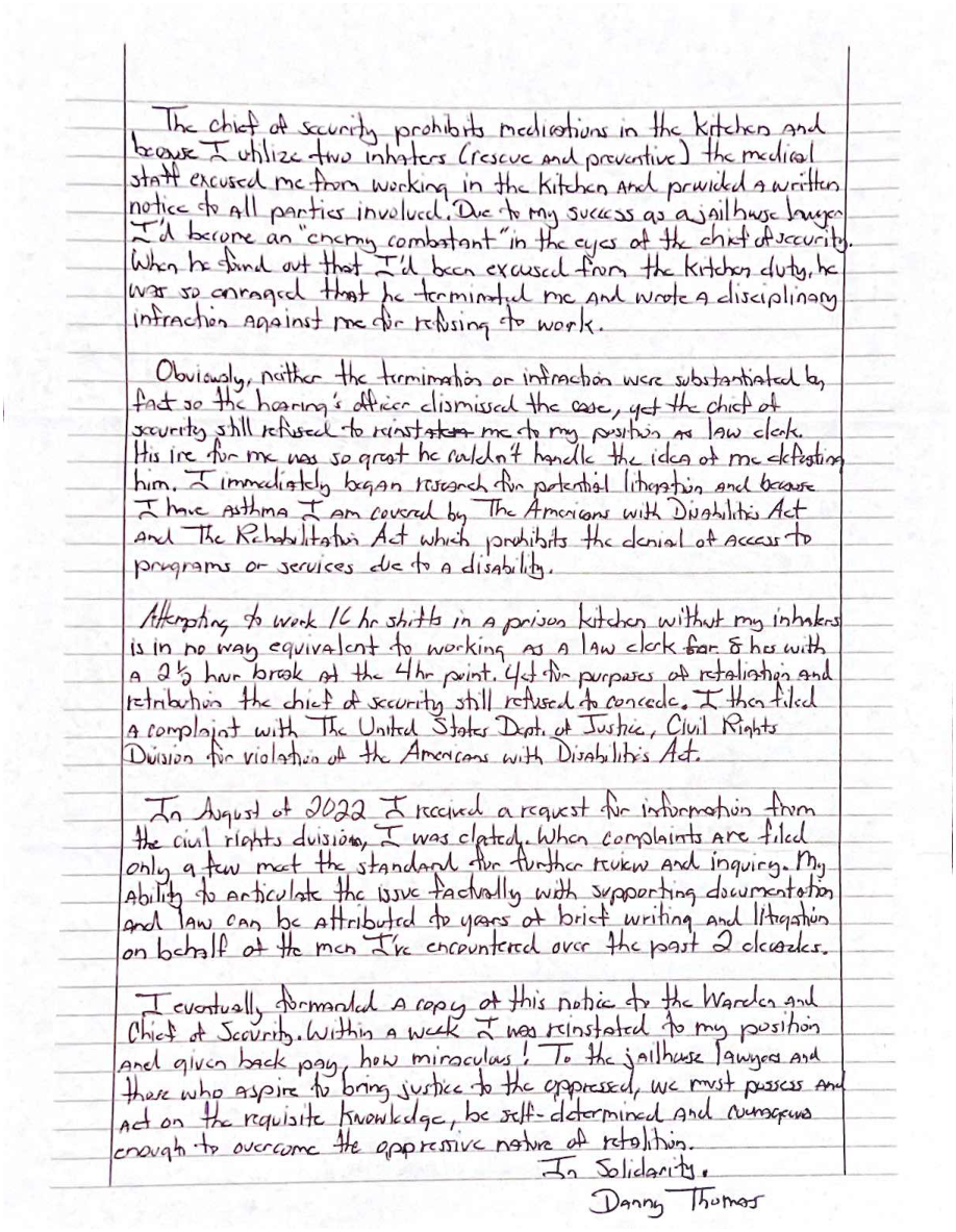 Letter page